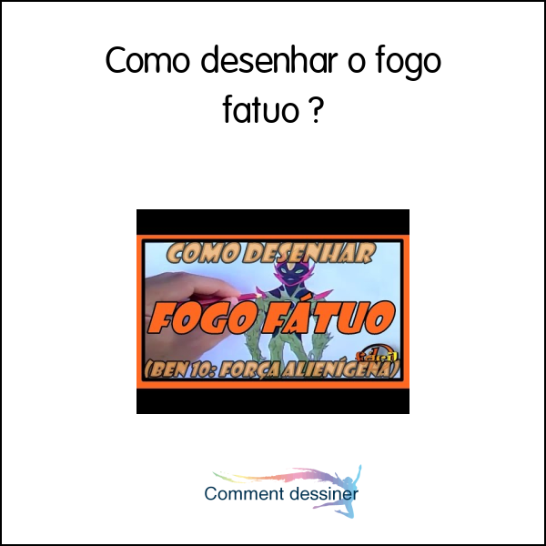 Como desenhar o fogo fátuo